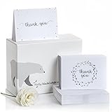 Thank You Cards Set of 100 – 2 Designs of Blank Thank You Notes and Self-Seal Envelopes – Stationary Set to Give Thanks for Wedding, Bridal Shower, Funeral, Professional, Any Occasion by Alice & Ben
