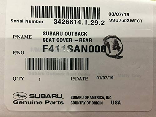 Subaru Genuine Rear Bench Seat Cover - F411SAN000 for 2020-2022 Outback by Subaru - Used condition - Image 2