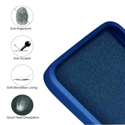 Image of Amazon Brand - Solimo iPhone 14 Pro Max Back Cover | Camera Bump Protection & Inner Velvet Fabric Lining | Ultra Slim Matte Soft Rubberised Case Cover for iPhone 14 Pro Max (Blue)