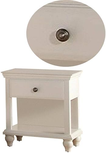 Miniatura 3 de Modern Bedroom Nightstand White Color Wooden 1 Drawers and Shelf Bed Side Table Plywood