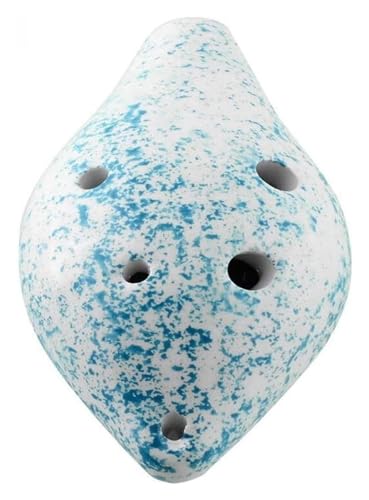 Ocarina en céramique bleue 6 trous pour jouer de la musique en voyage