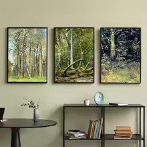 Tableau mural paysage 70x100 cm avec cadre pour décoration de salon