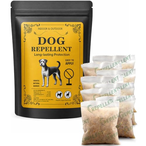 EVSPWI Dog Repellent Dog Deterrent for Yard Keep Dogs Away Dog Digging Deterrent Stool Eating Deterrent for Dogs Outdoor Dog Repellent for Lawn and Garden Easy to Use 8 Packs