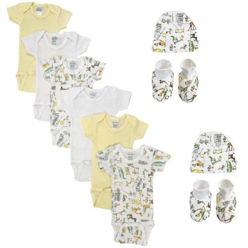 Bambini NC-0417L Unisex Baby 10 Piece Layette Sets, White - Large