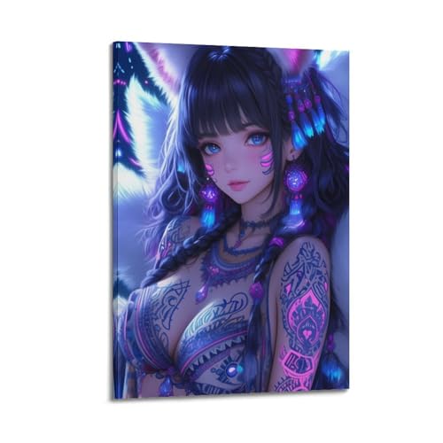 ASDASDHBW Póster decorativo de anime Girl 4 para pared e impresión artística moderna para dormitorio familiar, 30 x 45 cm