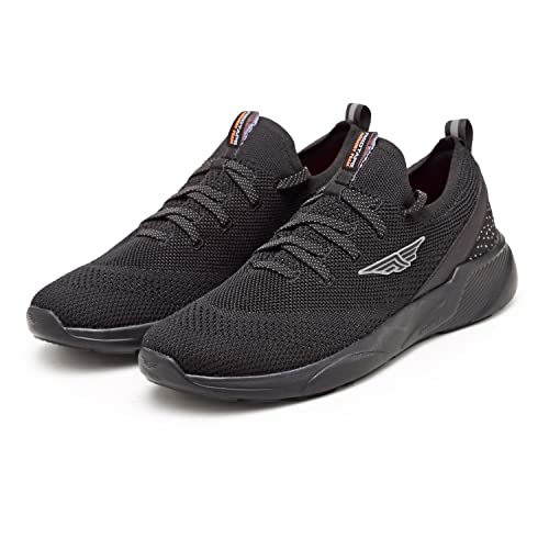 Image of Red Tape Men Black Walking Shoes