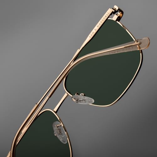 Image of SAM AND MARSHALL VEIN Sunglass I 400% UV Protection I Metal Sunglass I Square Sunglass I Double Bar I Unisex