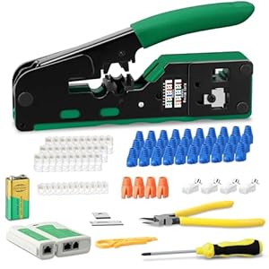 Cnauo RJ45 Crimpzange Netzwerk Werkzeug Set