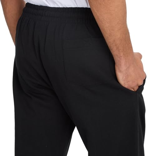 INSIGNIA Mens Jogging Bottoms Fleece Pants Casual Trousers Elasticated Bottom (UK, Alpha, L, Regular, Regular, Black) - Image 8