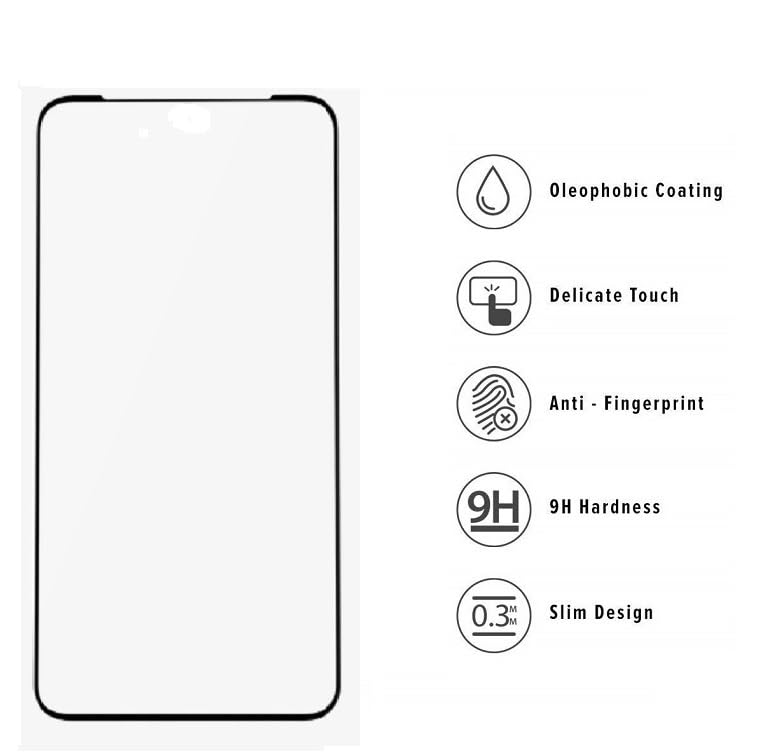 Image of HD, Scratch, Tear Resistant Edge to Edge Tempered Glass Screen Protector Guard Suitable For Redmi Note 14 SE