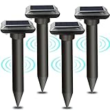 Solar Maulwurfschreck,Wühlmausabwehr,Maulwurfvertreiber,Schlagenabwehr,Eidechsenabwehr,Maulwurfvertreiber,Schlagenabwehr,für Den Rasen Garten(4 Stück)