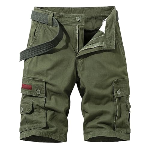 Shorts cargo militares verdes para hombre talla 34 miniatura 1