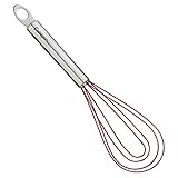 Cuisipro 8-Inch Silicone Flat Whisk, Red