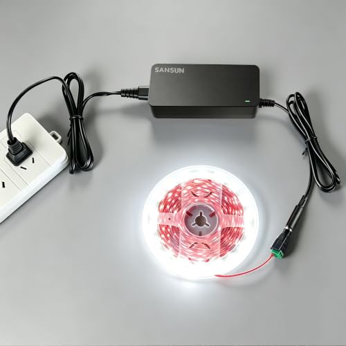 Image of 12V 5A Power Supply, AC 120V to DC12V 5.5x2.1mm Jack Converter, 12 Volt LED Driver 60W Adapter Transformer for Strip Lights, Surveillance Cameras, External HDD, Monitor, CCTV (Pack of 1)