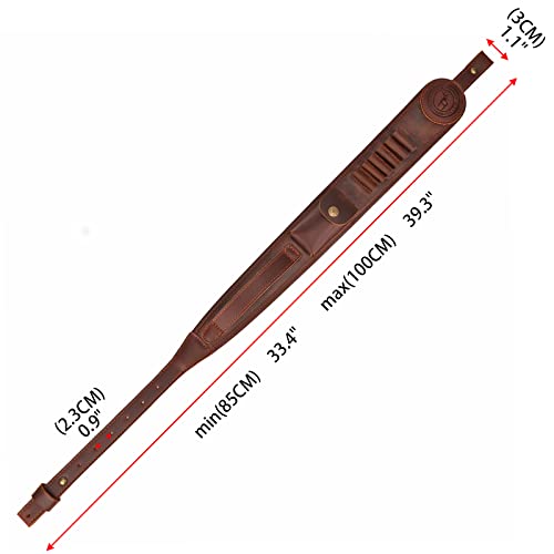 Tourbon Hunting Rifle Shell Holder Bandolier Gun Shoulder Strap Sling For Caliber .30-06 .30-30 .308 (No Swivels) #TOP2