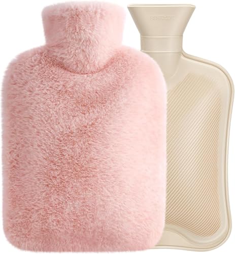 Image of NAMRA Hot Water Bag with Soft Cover 1000 ML | Hot Water Bags for Pain Relief,Period Cramps | Ideal for Neck,Hand Feet and Shoulder,Menstrual,Hot and Cold Compress (1000 Ml Pink)