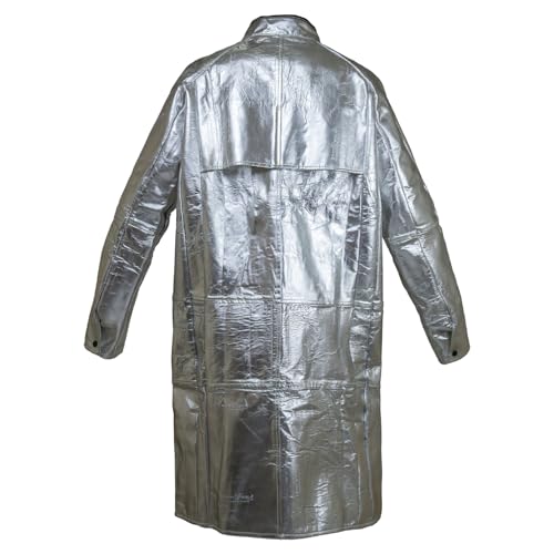 Graywolf Aluminized Kevlar Leather Welding Jacket/Welding Coat,Flame Resistant,Heavy duty (3000° F) Light weight2