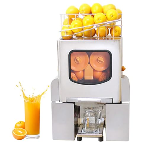 XQZMZSCP Electric Citrus Juice Squeezer Machine - Commercial Fresh Orange Juice Maker for Shop Bar Restaurant Use - Automatically Peeling and Juicing