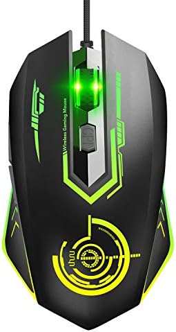 uhuru Gaming Mouse Wired, PC Gaming Mice with 6 Programmable Buttons, 4800 DPI, 7 Backlight Modes, Ergonomic Design, Gaming Software for PC/Mac
