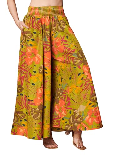 Image of KZULLY | Palazzo for Women | Solid & Printed | Stylish Wide-Leg | Comfortable Elastic Waist Bottomwear