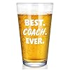 Futtumy Best Coach Ever 15 Oz Beer Glasses Coach Gifts for Men Basketball Coach Gifts Baseball Coach Gifts Best Coach Gifts for Football Soccer Softball Volleyball Beer Gifts for Coach