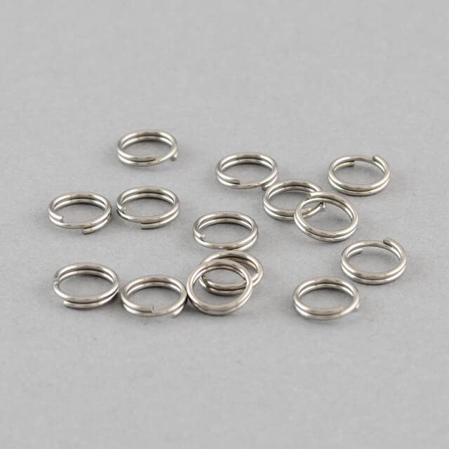 Lot de 4 000 anneaux de jonction en acier inoxydable 304 à double boucle pour la fabrication de bijoux, accessoires - Couleur acier inoxydable