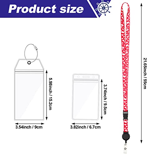 Image of 12 Pack Cruise Lanyards for Ship Card Retractable Badge Reel Waterproof Cruise Luggage Tag Holder Cruise Essentials Cruise Accessories Must Haves for Celebrity Cruise Ticket(Fresh)