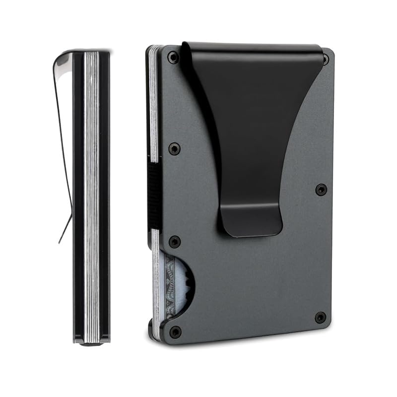 Premium Scratch - Resistant Minimalist Wallet with Money Clip - Slim Card Holder for Men & Women, Ideal Father's Day Gifts
