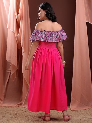 Image of PURVAJA Women's Cotton Dress(Floe-231-235)