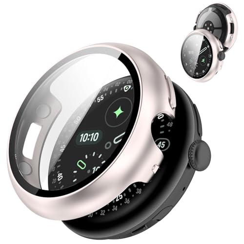 For Google Pixel Watch 4 45mm �Ή� �P�[�X�yDKEYIT�z�����K���X ��̌^ Google Pixel Watch 4 45mm �ی�J�o�[ PC�f�ޒ����^ �����ȒP �ϏՌ� ��U�h�~ �����x �����ߗ� ���h�~ �S�ʕی� �w��
