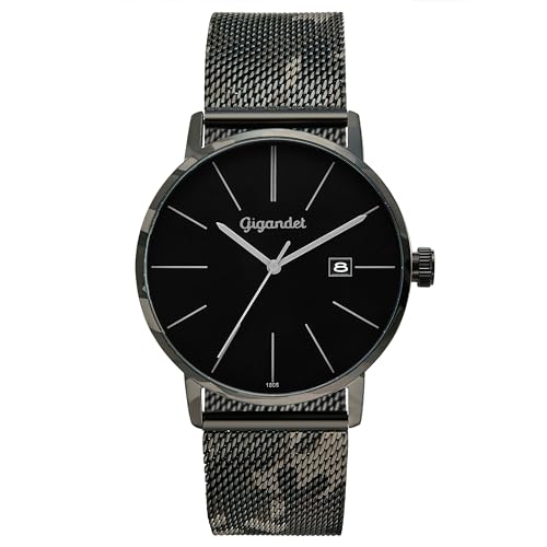 Montre Gigandet Hommes Quartz cadran analogique bracelet acier inoxydable