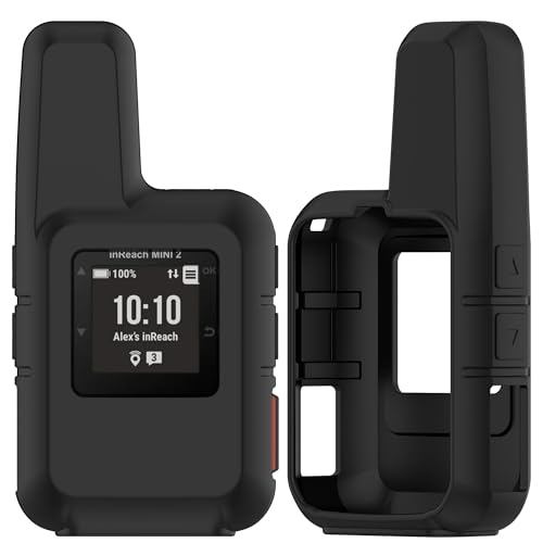 Akanry Custodia compatibile per armin inReach Mini2 - Paraurti protettivo per tutto il corpo | - Cover protettiva per custodia per bici GPS in silicone - in nero