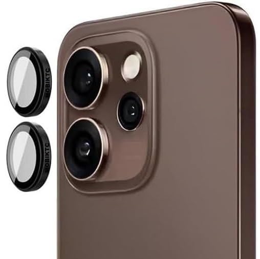 Image of [2 Pack Camera Lens Protector for Oppo Reno 15C 5G Tempered Glass Metal Camera Rings / /Anti-Scratch /Case Friendly [Black]