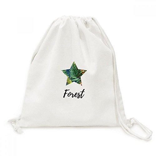 Dessin usine de toile de fleur imprimé sur un sac à dos à cordon robuste