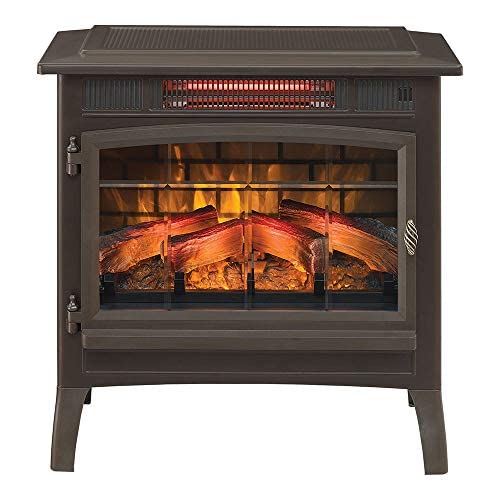 Duraflame Electric Infrared Quartz Fireplace Stove With 3D Flame Effect, Bronze & Crackler #TOP3