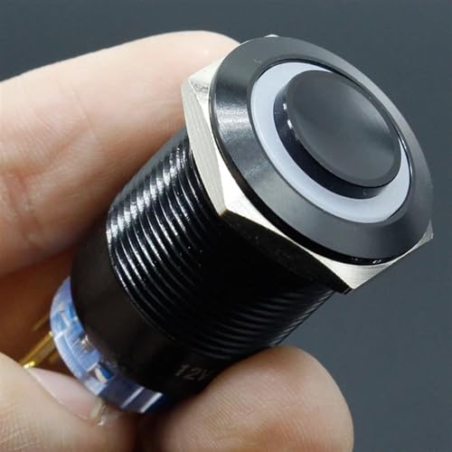 Botón de presión negro de 19mm para sustitución de interruptores rotos 4