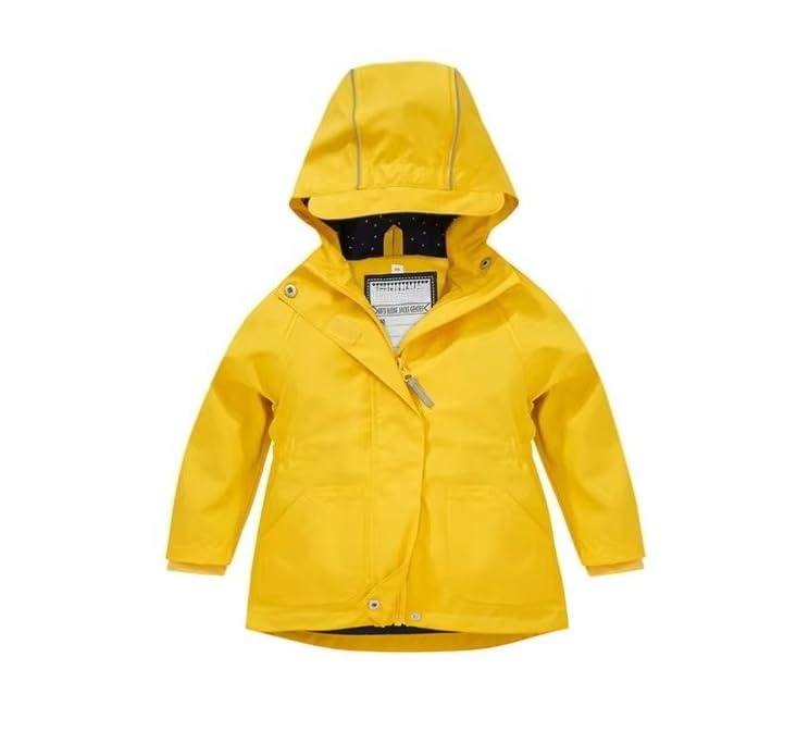 YXP Toddler Raincoat for Boys and Girls Hooded Waterproof Jacket Kids Windbreaker for Spring and Fall Outerwear