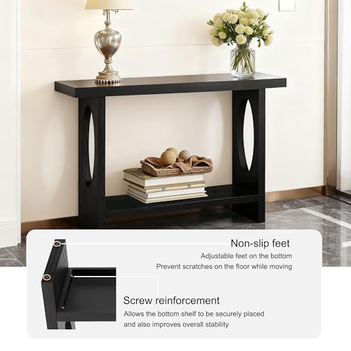 Mesa recibidor entrada madera natural consola pasillo 140cm 8