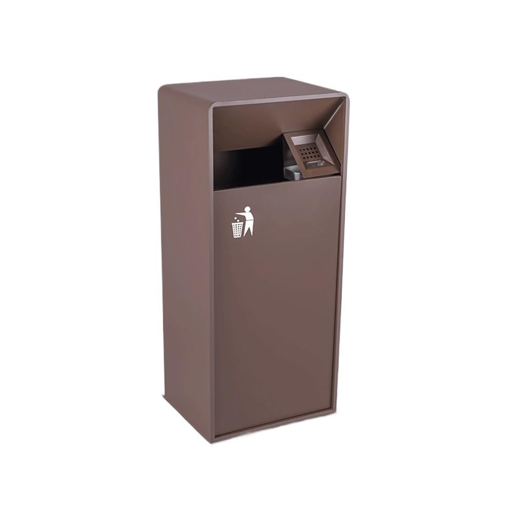 Poubelles d'extérieur en métal avec ouvertures latérales pratiques