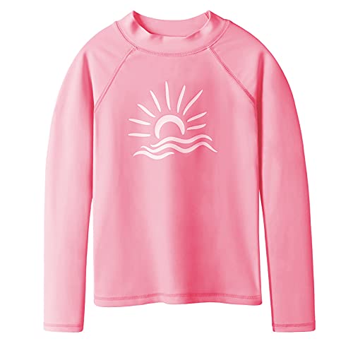 Image of TFJH E Girls & Boys Long Sleeve Rashgurad Swimsuit UPF 50+ Kids Swimwear Sunsuits