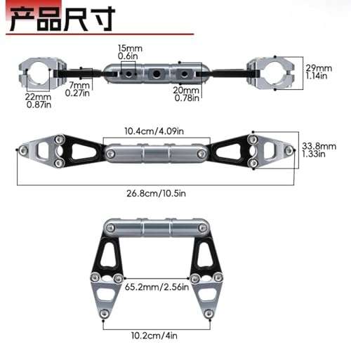 Barra de equilibrio para manillar de motocicleta PCX Red3 premium 3