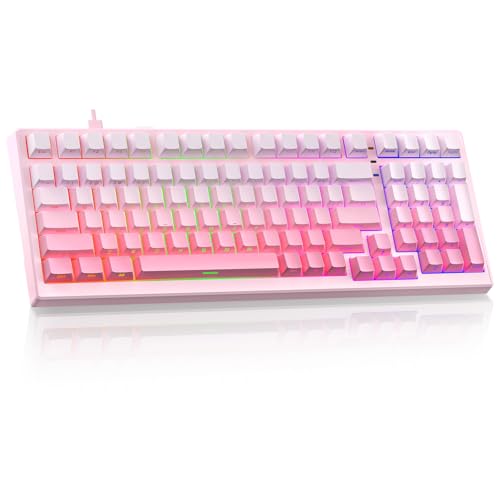 CC MALL X98 Wireless Mechanical Keyboard,Tri-Mode BT5.0/2.4GHz/USB-C Hot Swappable Custom Keyboard,Linear Switches,RGB Backlit Computer Gaming Keyboards for PC/Tablet - image 1