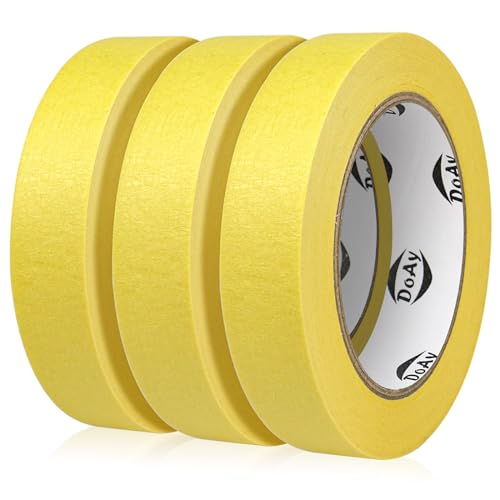 3 Pack Yellow Painters Tape - 1 Inch Wide