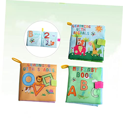 TOGEVAL 3 Pçs Livro De Pano De Bebê Livros De Bebê Livros De Aprendizagem Infantil Livro De Pano Par