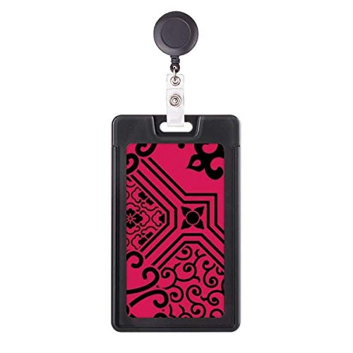 Porte-badge enrouleur pour infirmière et cadre au motif lignes chinoises