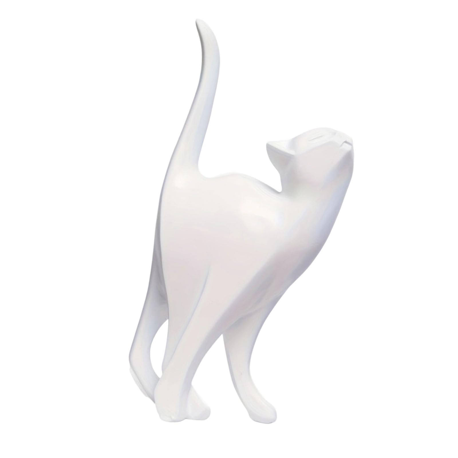 Buxuaaaa Artistic Resins Cats Statue Contemporary Homes Accent with Abstract Design Decorative Ornament for Living Room or Modern Abstract Cats Sculpture
