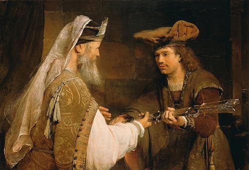 De célèbres tableaux affiche de arts De Gelder David et l'épée de Goliath 60x90cm pour mur
