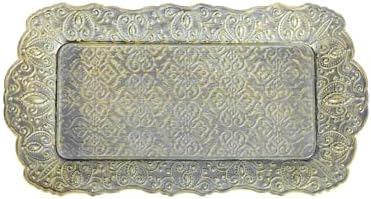 Funerom Vintage 12.2 x 6.5 inch Jewelry Tray Decorative Tray Galv...