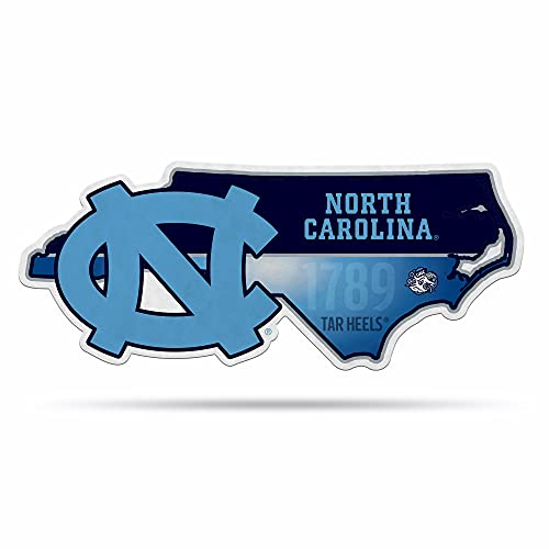 Rico Industries NCAA North Carolina Tar Heels State Shape Shape Cut Pennant - Home and Living Room Décor - Soft Felt EZ to Hang