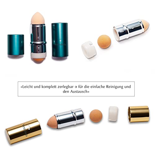 VESTABELA 2in1 Mattierender Vulkanstein Roller mit Ersatzstein und Makeup-Schwamm | Ölabsorbierender Gesichtsroller… - Image 8